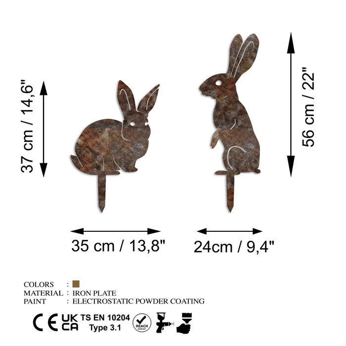 Aberto Design Rabbits -A 01 Multicolor